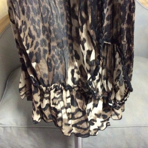 Leopard boho tunic by Casting, size M?, like new! - Picture 9 of 10